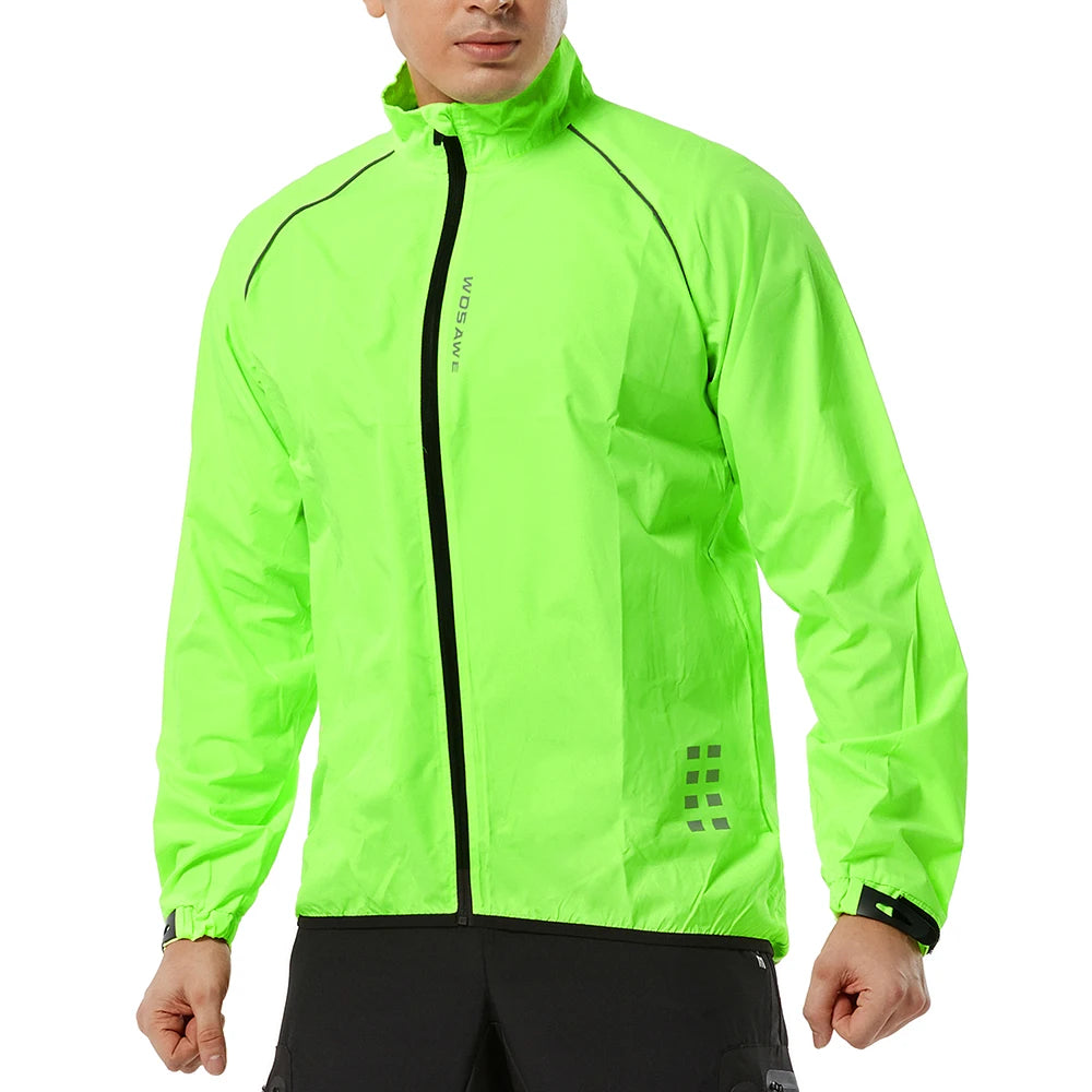 WOSAWE Men’s Ultralight Windproof Cycling Jacket – Reflective & Long Sleeve